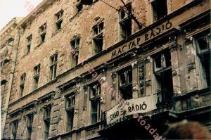 The damaged building of the Hungarian Radio 